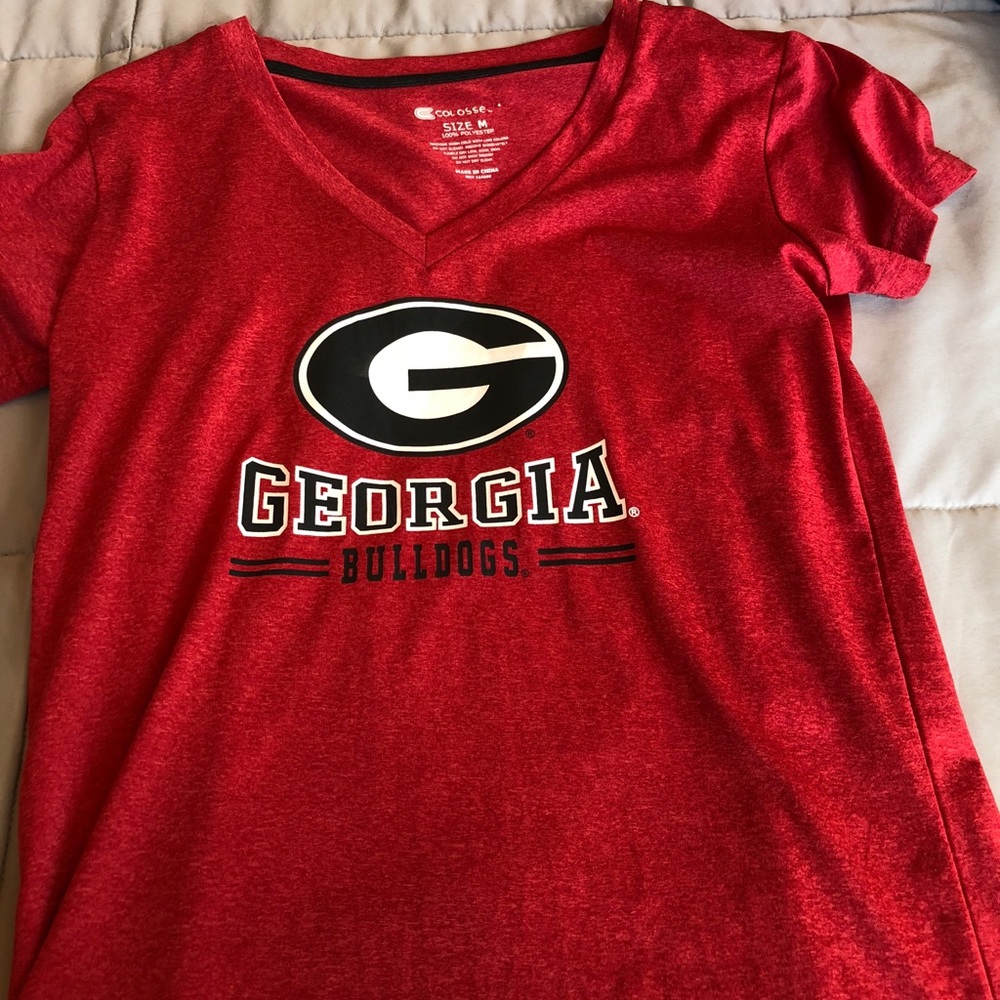 Georgia Bulldog V neck tee.  Never worn